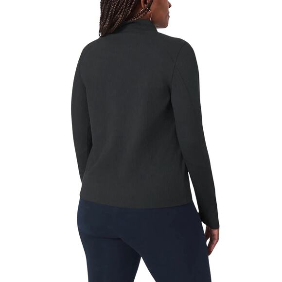 Mondetta Active Ribbed Quarter-Zip Pullover (Size L) NWOT Black - Picture 2 of 11